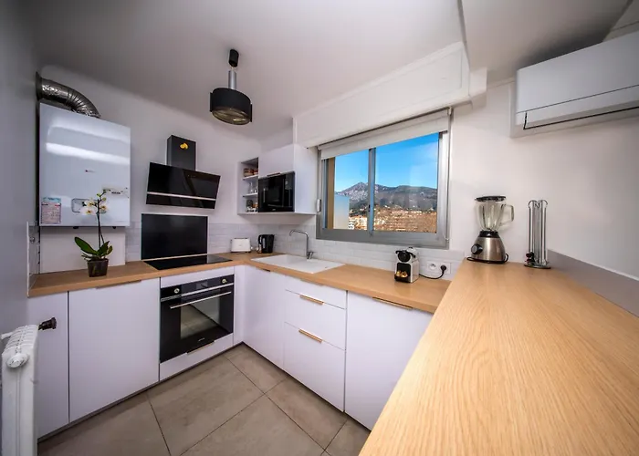 Le Dauphin - Vue Exceptionnelle - Clim - Wifi Lejlighed Menton